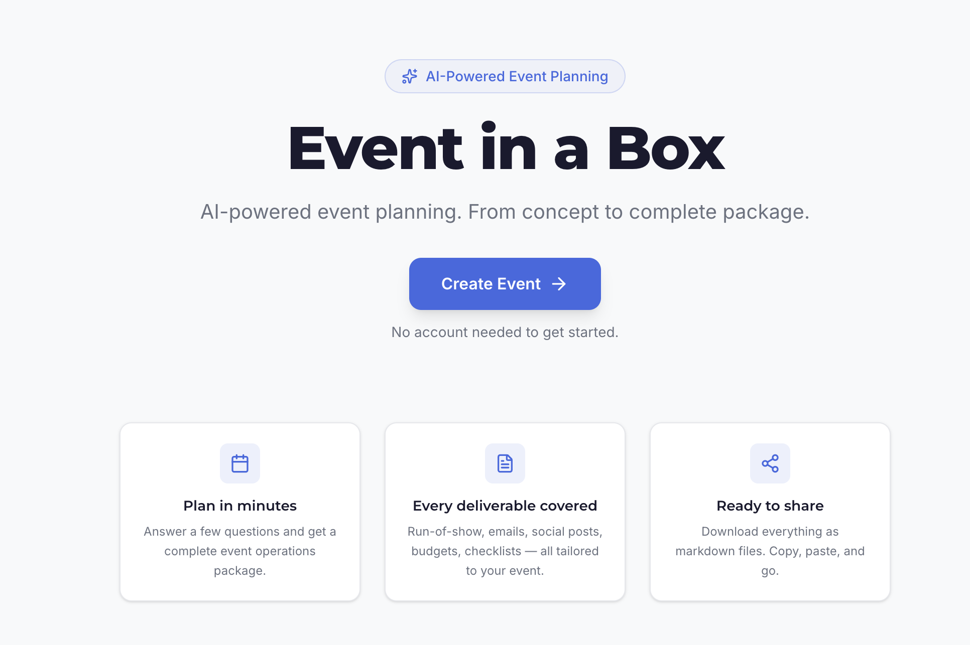 Event in a Box